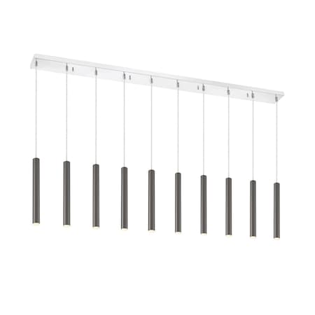 Z-Lite Forest 10 Light Island/Billiard, Chrome & Pearl Black 917MP12PBL-LED-10LCH